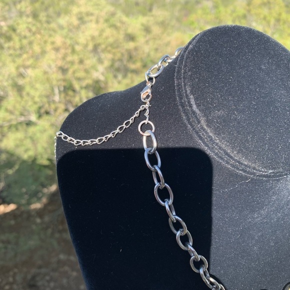 Blue Round Cluster Bubble Necklace - Picture 2 of 6